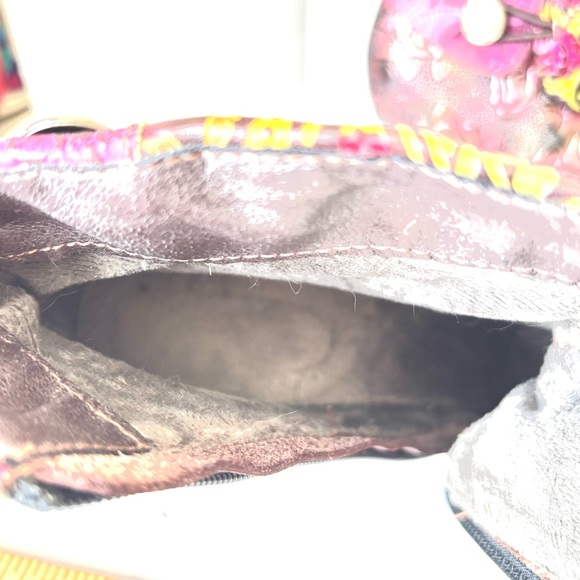 Gorgeous Handmade Multicolor Tooled Leather Floral Med Heel Ankle Boots 38 - Picture 10 of 14